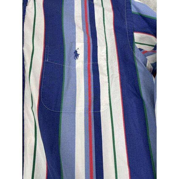 Vintage Ralph Lauren Long Sleeve Button Down Shirt Men's Size XL Blue - Picture 3 of 8